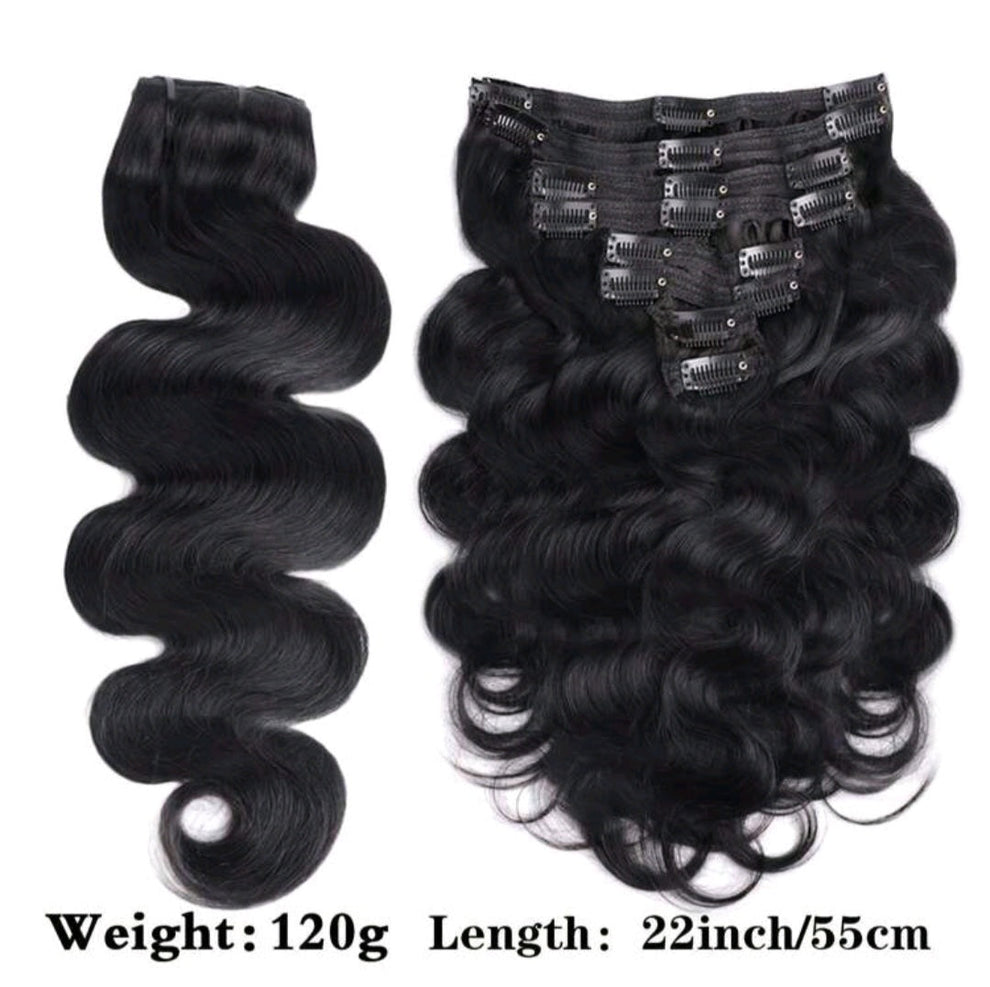 Black wave clip in